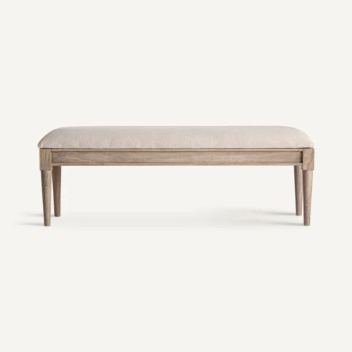Meubles Vical Home Banc Verac bois de manguier et jute beige Vical Home