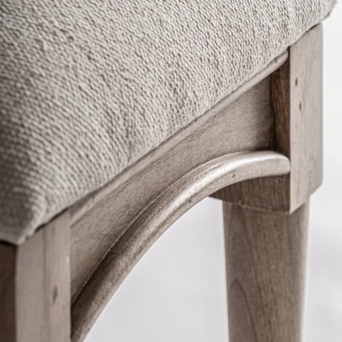 Banc Verac bois de manguier et jute beige Vical Home — vue 4
