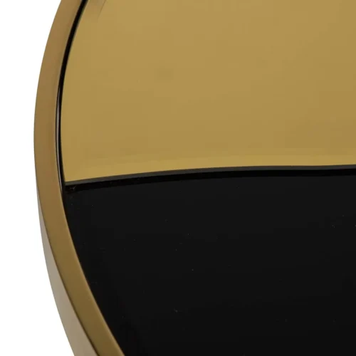 Bout de canapé miroir noir et doré plateau en vagues Ethan Chloé 55 cm — vue 6