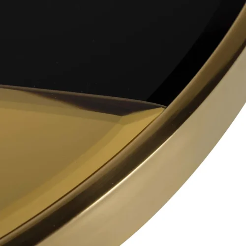 Bout de canapé miroir noir et doré plateau en vagues Ethan Chloé 55 cm — vue 7