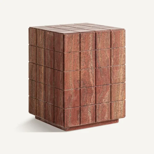 Bout de canapé travertin terre cuite 42 cm Vical Home — vue 2
