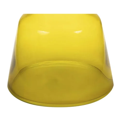 Table basse verre soufflé jaune ronde cerclée de métal doré Ethan Chloé 75 cm — vue 4