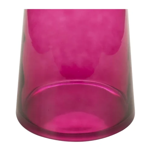 Bout de canapé verre soufflé rose et plateau noir cerclé doré Ethan Chloé 50 cm — vue 6