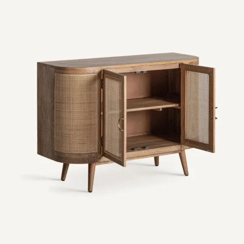 Buffet Beckley bois de manguier et rotin Vical Home — vue 3