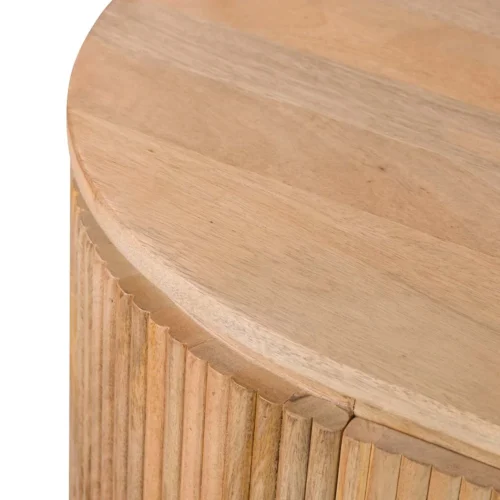 Buffet bois de manguier à cannelures Myra extrémités arrondies Ethan Chloé 180 cm — vue 13