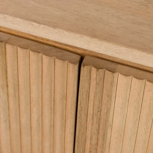 Buffet bois de manguier à cannelures Myra extrémités arrondies Ethan Chloé 180 cm — vue 14
