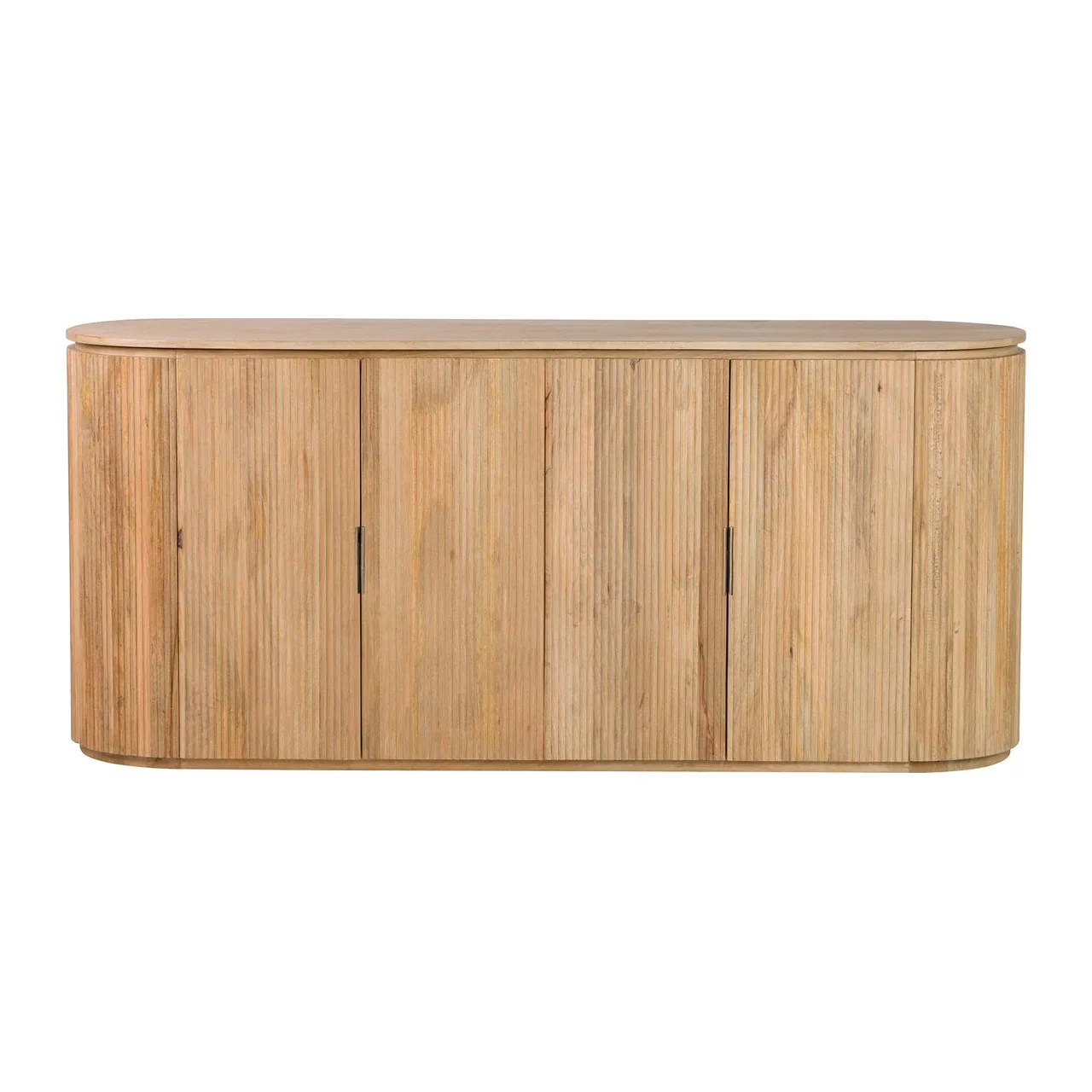 Buffet bois de manguier à cannelures Myra extrémités arrondies Ethan Chloé 180 cm — vue 5