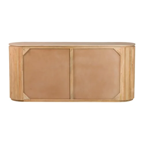 Buffet bois de manguier à cannelures Myra extrémités arrondies Ethan Chloé 180 cm — vue 8