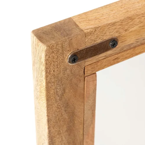 Buffet bois de manguier et marbre Tyla portes vitrées Ethan Chloé 180 cm — vue 14