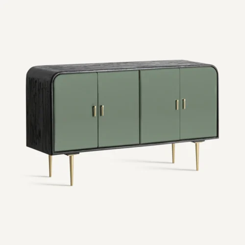 Buffet bois de manguier noir et vert 152 cm Vical Home — vue 2