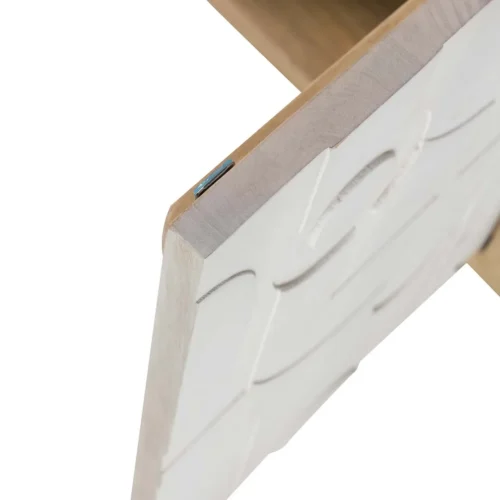 Buffet bois de manguier sculpté Janto décor blanc en relief Ethan Chloé 180 cm — vue 12