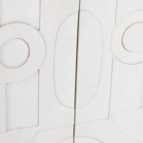 Buffet bois de manguier sculpté Janto décor blanc en relief Ethan Chloé 180 cm — vue 15