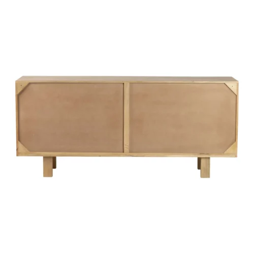 Buffet bois de manguier sculpté Janto décor blanc en relief Ethan Chloé 180 cm — vue 8