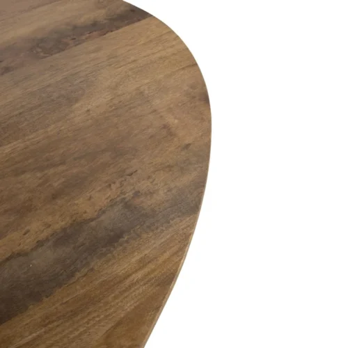Buffet bois de mindi brun à rainures verticales 4 portes Ethan Chloé 200 cm — vue 5