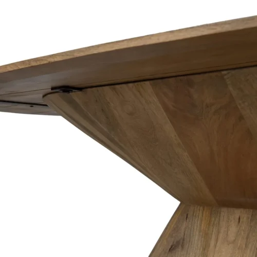 Buffet bois de mindi brun à rainures verticales 4 portes Ethan Chloé 200 cm — vue 6
