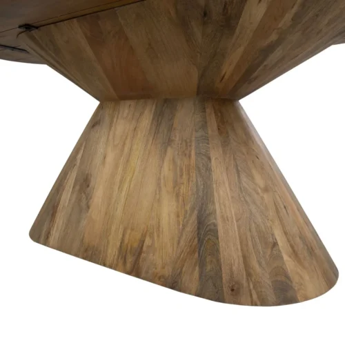 Buffet bois de mindi brun à rainures verticales 4 portes Ethan Chloé 200 cm — vue 7