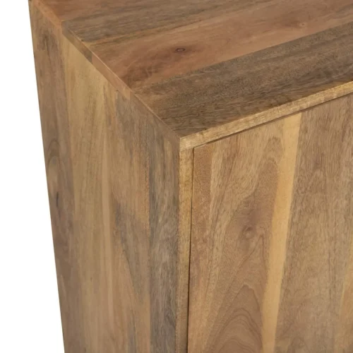 Buffet bois de mindi plissé en chevrons 4 portes Ethan Chloé 200 cm — vue 6