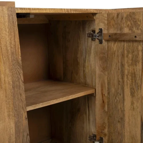 Buffet bois de mindi plissé en chevrons 4 portes Ethan Chloé 200 cm — vue 8