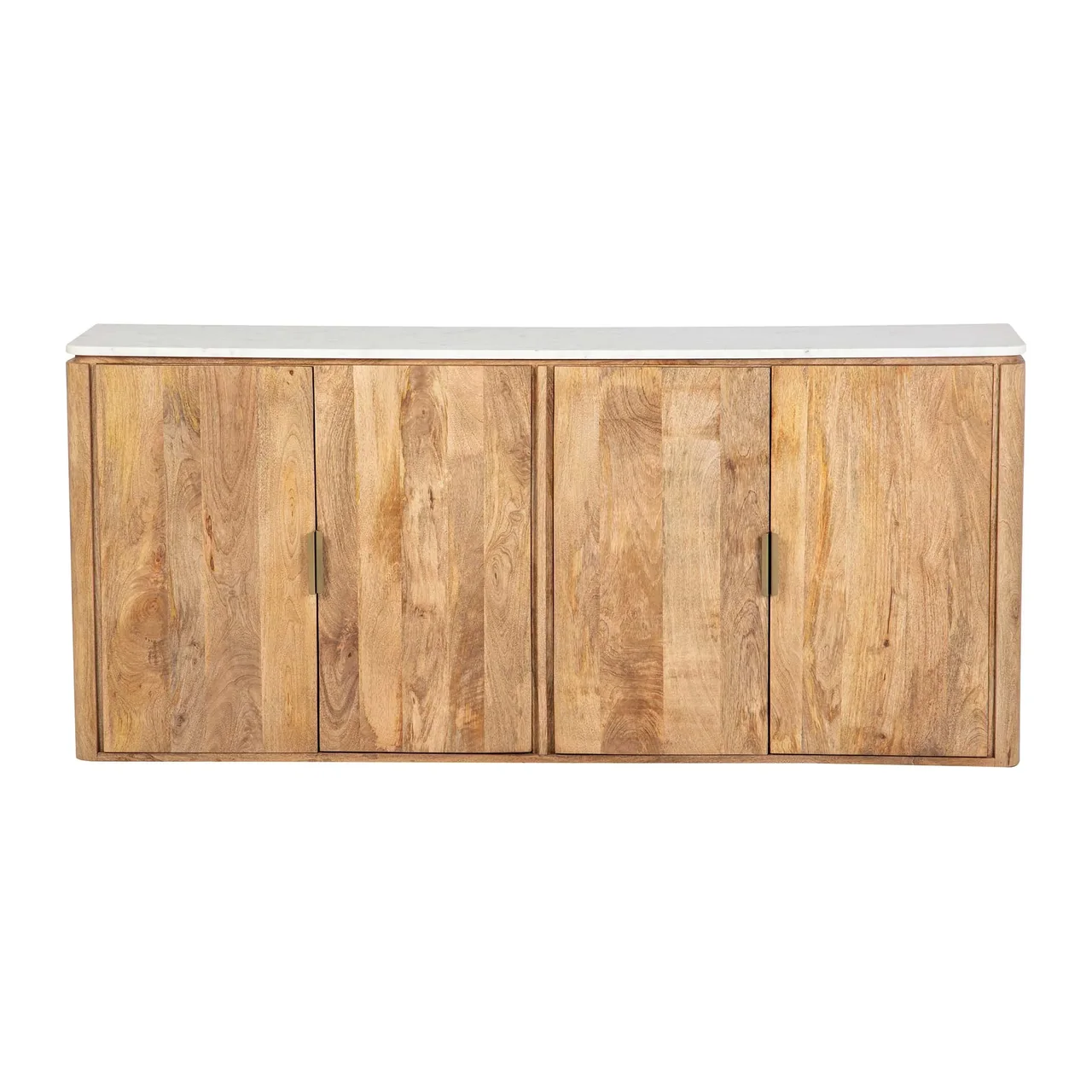 Buffet cannelé manguier et marbre Felo portes pleines Ethan Chloé 180 cm — vue 3