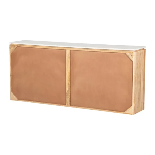 Buffet cannelé manguier et marbre Felo portes pleines Ethan Chloé 180 cm — vue 6
