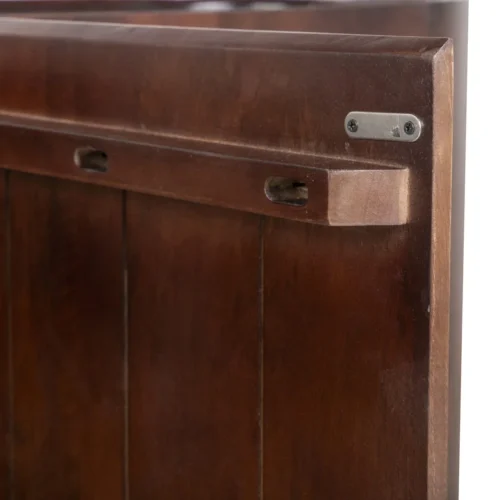 Buffet galbé bois de mindi brun foncé 3 portes Ethan Chloé 170 cm — vue 7