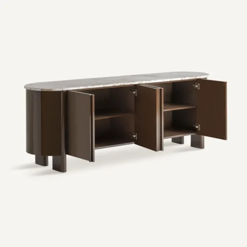 Buffet marbre beige et marron 216 cm Vical Home — vue 3