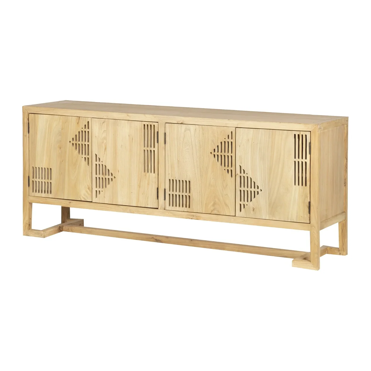 Buffet orme recyclé gravé Lopburi piétement doré Ethan Chloé 180 cm