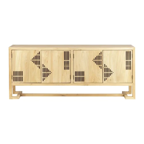 Buffet orme recyclé gravé Lopburi piétement doré Ethan Chloé 180 cm — vue 7