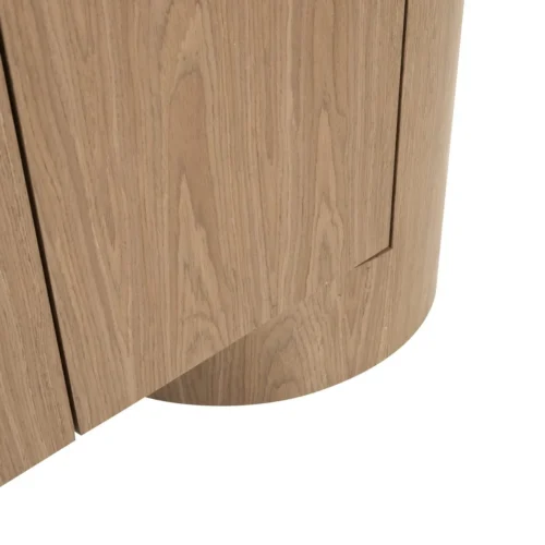 Buffet plaqué noyer et marbre Ligna extrémités arrondies Ethan Chloé 200 cm — vue 8