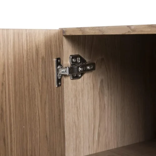 Buffet plaqué noyer plissé Ligna façades à pointes de diamant Ethan Chloé 180 cm — vue 9