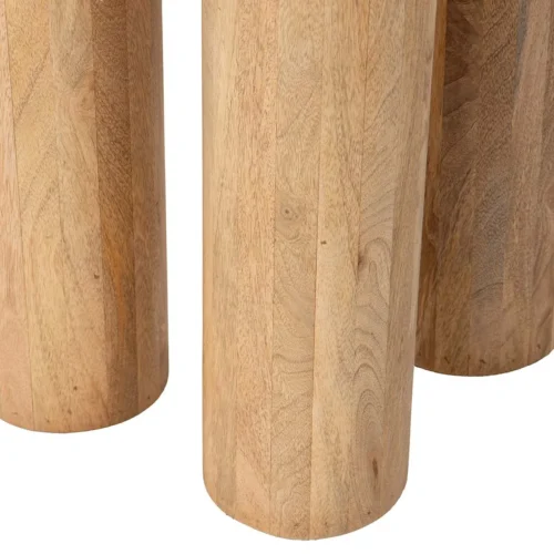 Console profonde marbre blanc et bois de manguier Telo Ethan Chloé 140 × 60 cm — vue 10