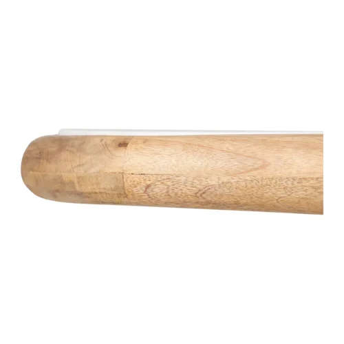 Console profonde marbre blanc et bois de manguier Telo Ethan Chloé 140 × 60 cm — vue 8