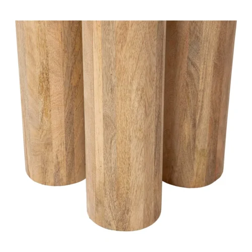 Console profonde bois de manguier Felo colonnes cannelées Ethan Chloé 140 × 60 cm — vue 10