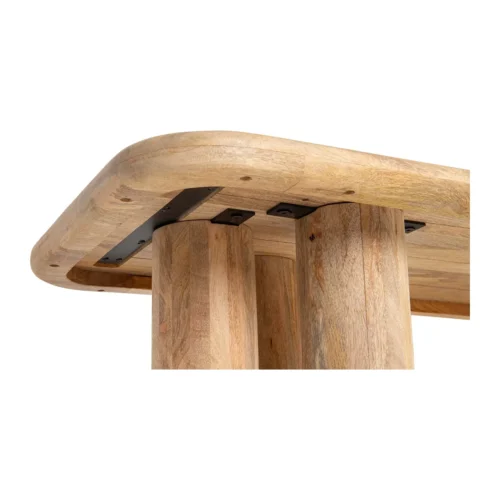 Console profonde bois de manguier Felo colonnes cannelées Ethan Chloé 140 × 60 cm — vue 11