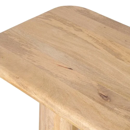 Console profonde bois de manguier Felo colonnes cannelées Ethan Chloé 140 × 60 cm — vue 5