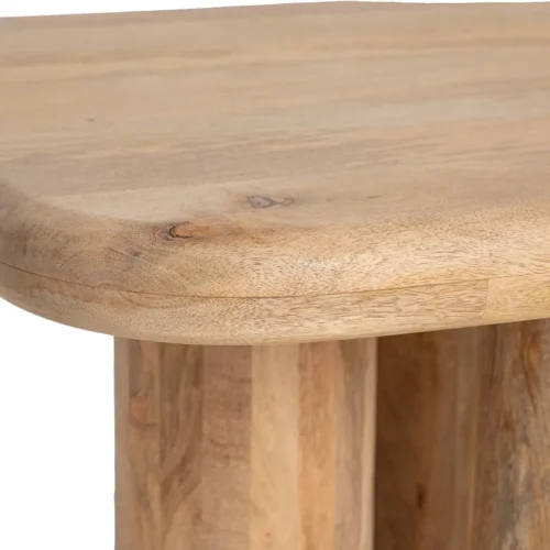 Console profonde bois de manguier Felo colonnes cannelées Ethan Chloé 140 × 60 cm — vue 6