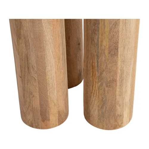 Console profonde bois de manguier Felo colonnes cannelées Ethan Chloé 140 × 60 cm — vue 9