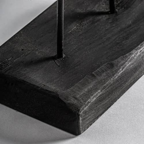 Buste Gabriela terre cuite grise et bois noir Vical Home — vue 2