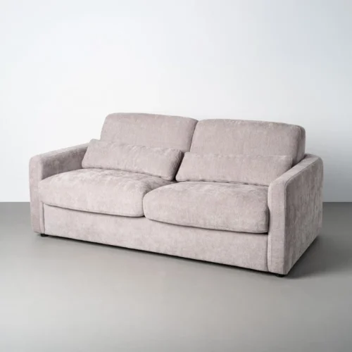 Canapé Canapé convertible tissu gris couchage 140 × 190 Ixia 194 cm