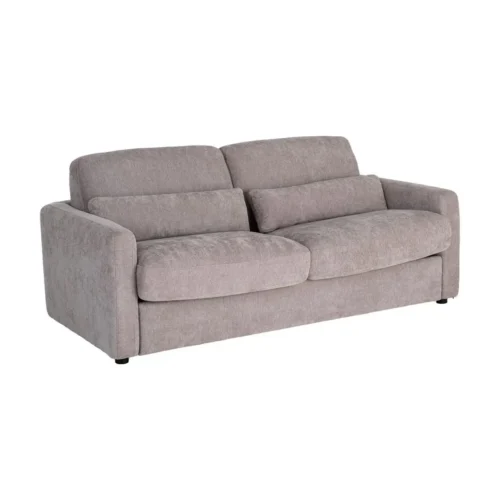 Canapé convertible tissu gris couchage 140 × 190 Ixia 194 cm — vue 2