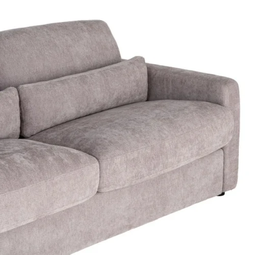Canapé convertible tissu gris couchage 140 × 190 Ixia 194 cm — vue 3