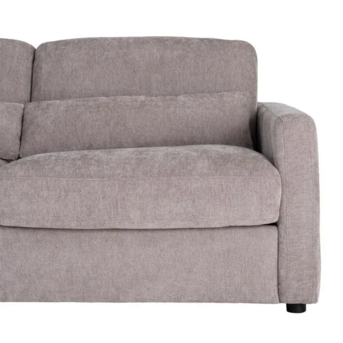 Canapé convertible tissu gris couchage 140 × 190 Ixia 194 cm — vue 5