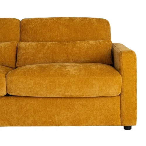 Canapé convertible tissu moutarde couchage 140 × 190 Ixia 194 cm — vue 5