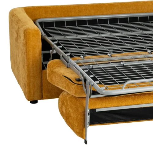 Canapé convertible tissu moutarde couchage 140 × 190 Ixia 194 cm — vue 6