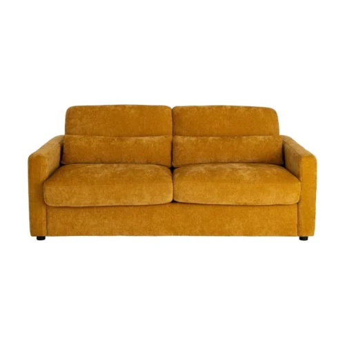 Canapé convertible tissu moutarde couchage 140 × 190 Ixia 194 cm — vue 8