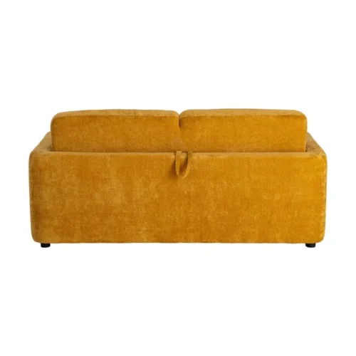 Canapé convertible tissu moutarde couchage 140 × 190 Ixia 194 cm — vue 9