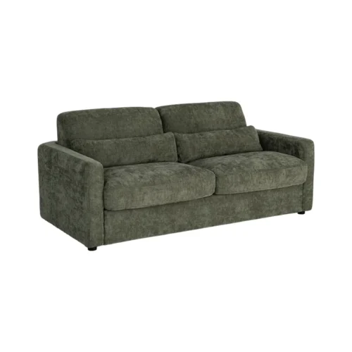 Canapé convertible tissu vert couchage 140 × 190 Ixia 194 cm — vue 10