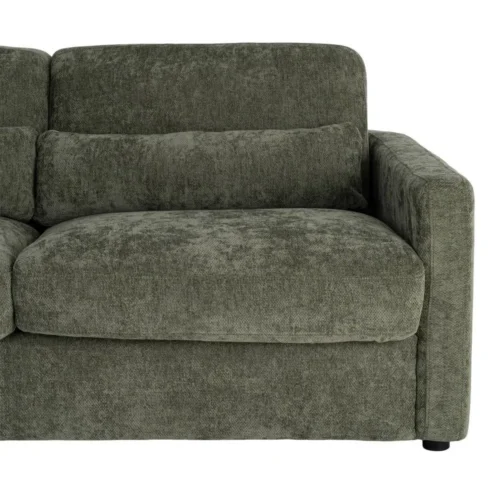 Canapé convertible tissu vert couchage 140 × 190 Ixia 194 cm — vue 4