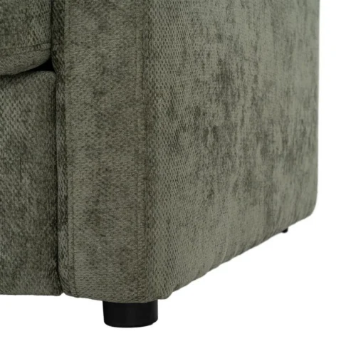 Canapé convertible tissu vert couchage 140 × 190 Ixia 194 cm — vue 6