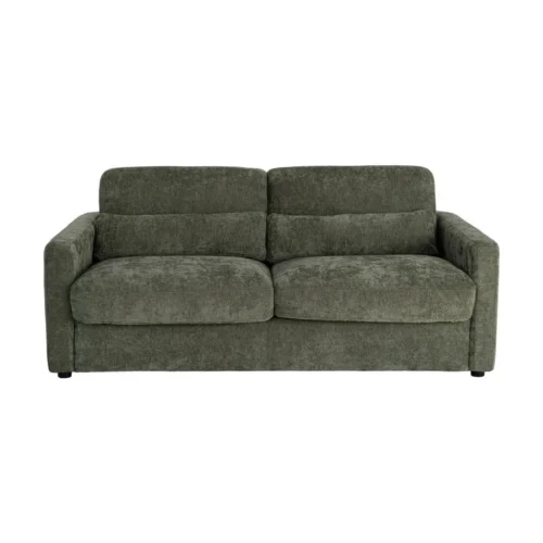 Canapé convertible tissu vert couchage 140 × 190 Ixia 194 cm — vue 8